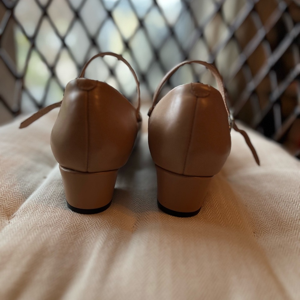 Women's Heels in Nude Leather - Picture 4 of 7